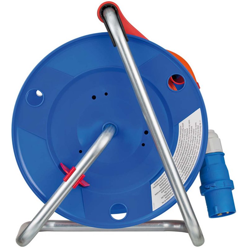 CEE kabelový naviják s 23+2m RN kabelem v oranžové barvě (camping kabelový naviják s CEE rohovou spojkou vč. zásuvky + CEE vidli - obrázek č. 3