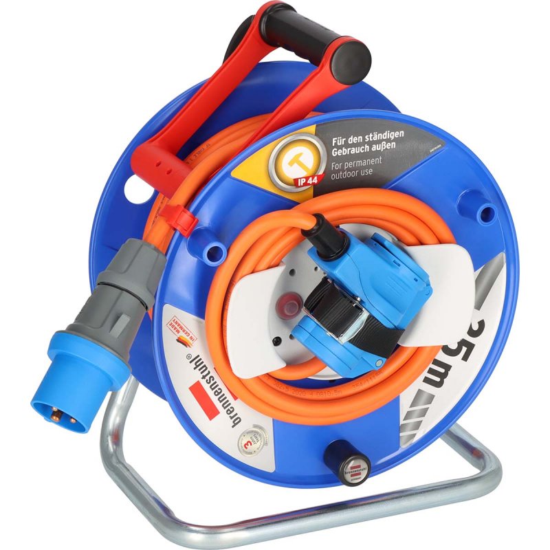 Brennenstuhl - CEE cable reel with 23+2m RN cable in orange (camping cable reel with CEE corner coupling incl. socket + CEE plug - obrázek produktu