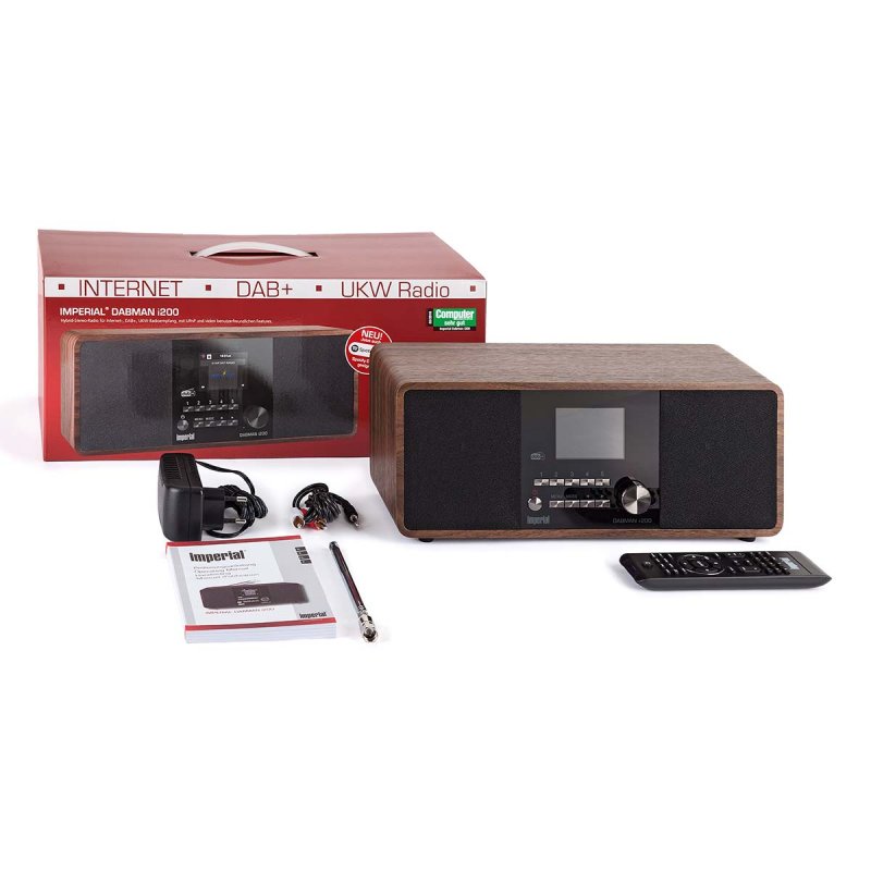 DABMAN i200 (V2) Multifunkční stereofonní rádio DAB+ / FM / Internet Vzhled dřeva 22-230-00 - obrázek č. 8