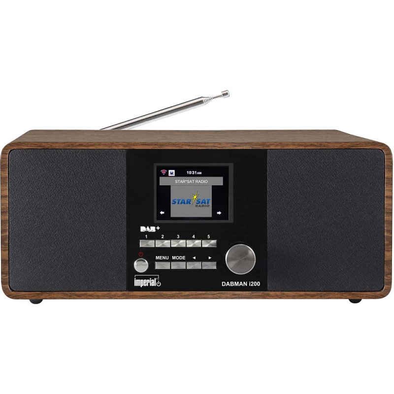 DABMAN i200 (V2) Multifunkční stereofonní rádio DAB+ / FM / Internet Vzhled dřeva 22-230-00 - obrázek č. 1