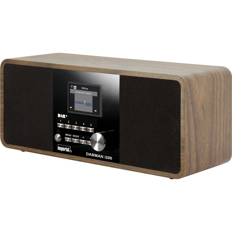 DABMAN i200 (V2) Multifunkční stereofonní rádio DAB+ / FM / Internet Vzhled dřeva 22-230-00 - obrázek č. 2