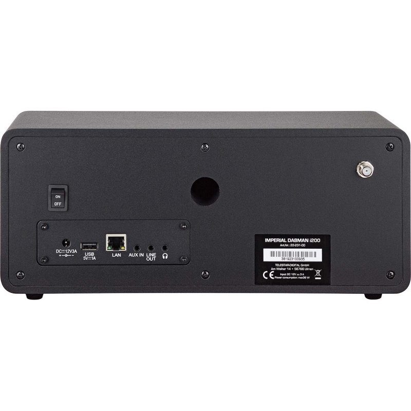 DABMAN i200 (V2) Multifunkční stereofonní rádio DAB+ / FM / Internet Black 22-231-00 - obrázek č. 4