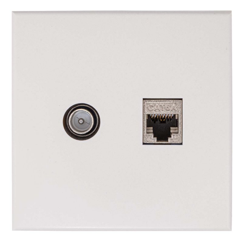 EDC2000 CD Modulaire coax and data wall box incl. white cover plate 695020784 - obrázek produktu