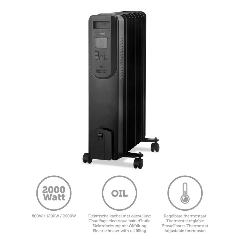 Digital Oil Filled Heater 2000W 99404 - obrázek č. 3