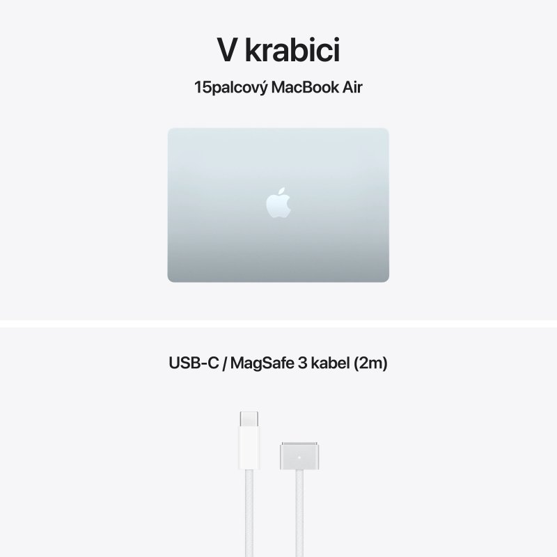 Apple MacBook Air 15" / M5 / 15,3" / 2880x1864 / 24GB / 1TB / M5 / Tahoe / Sky Blue - obrázek č. 2
