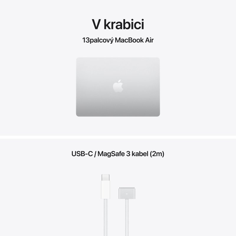 Apple MacBook Air 13" / M5 / 13,6" / 2560x1664 / 16GB / 512GB / M5 / Tahoe / Silver - obrázek č. 2