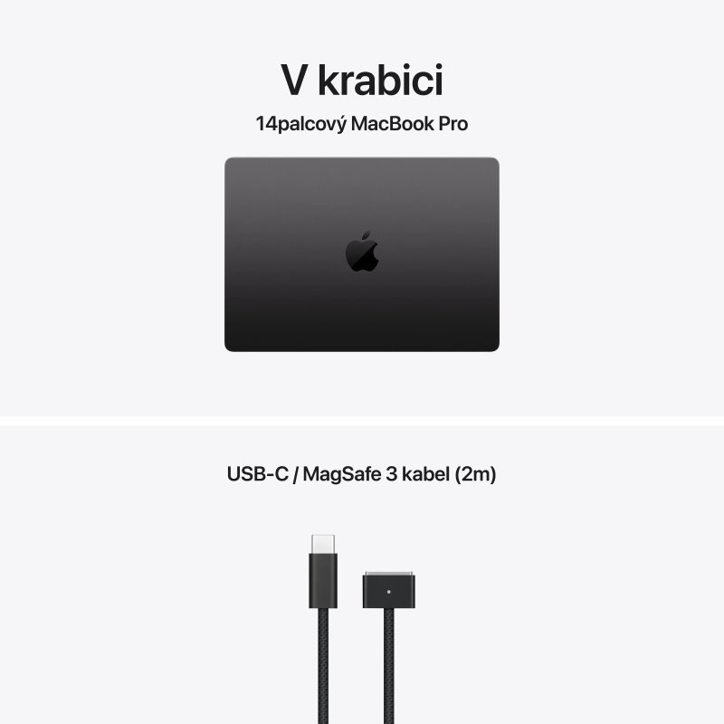 Apple MacBook Pro 14" / M5 Pro / 14,2" / 3024x1964 / 24GB / 2TB / M5 Pro / Tahoe / Space Black - obrázek č. 2