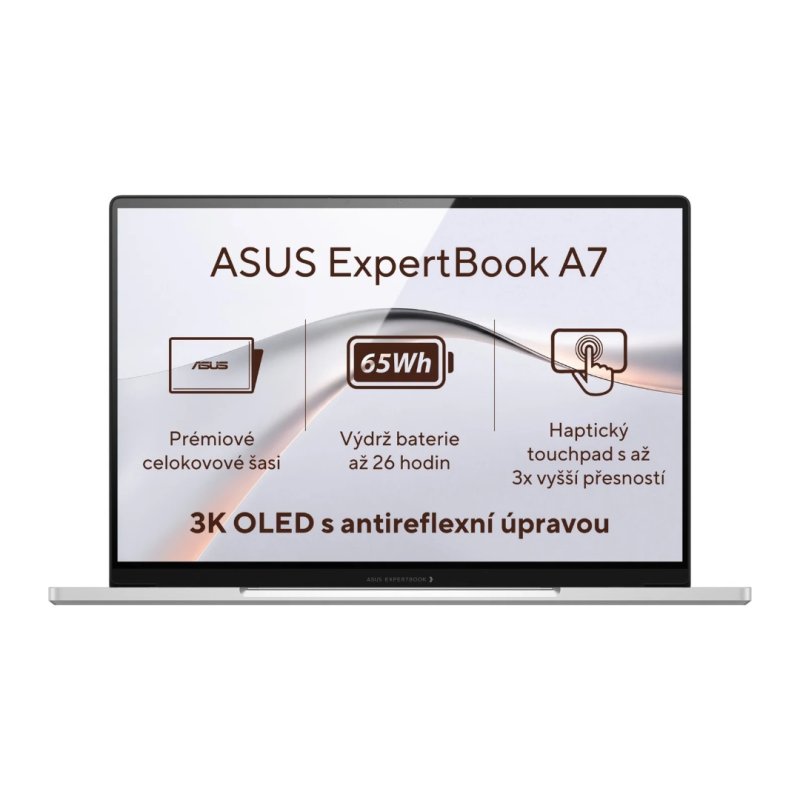 ASUS ExpertBook A7 stříbrný - Core 7, 16 GB, 512 GB SSD, 14", Windows 11 Home - obrázek produktu
