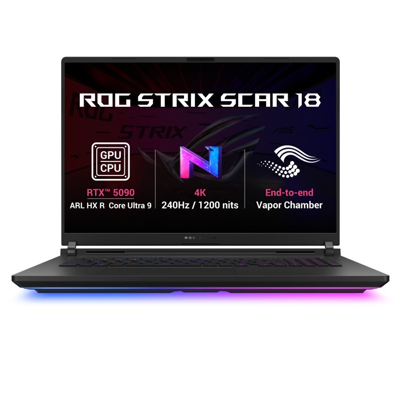 ASUS ROG Strix SCAR 18 + ADAPTER černý - Core Ultra 9, RTX 5090, 64 GB, 1 TB SSD, 18", Windows 11 Home - obrázek produktu