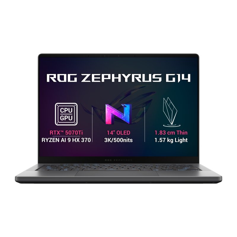 ASUS ROG Zephyrus G14 / GA403WR-NEBULA109X / AI9-HX370 / 14" / 2880x1800 / 32GB / 1TB / RTX 5070Ti / W11P / Gray - obrázek produktu