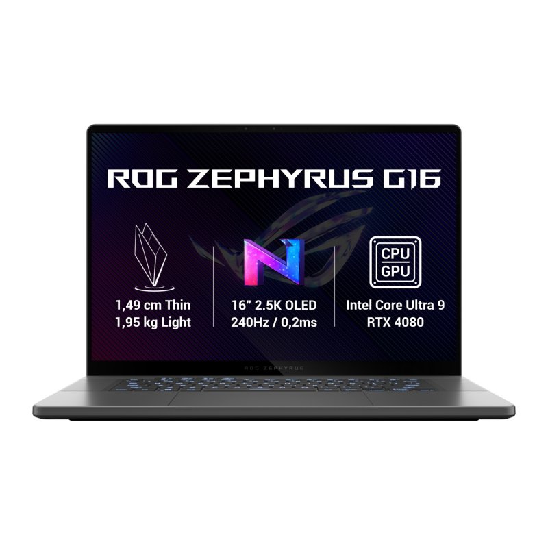 ASUS ROG Zephyrus G16/ GU605MZ/ U9-185H/ 16"/ 2560x1600/ 32GB/ 2TB SSD/ RTX 4080/ W11H/ Gray/ 2R - obrázek produktu