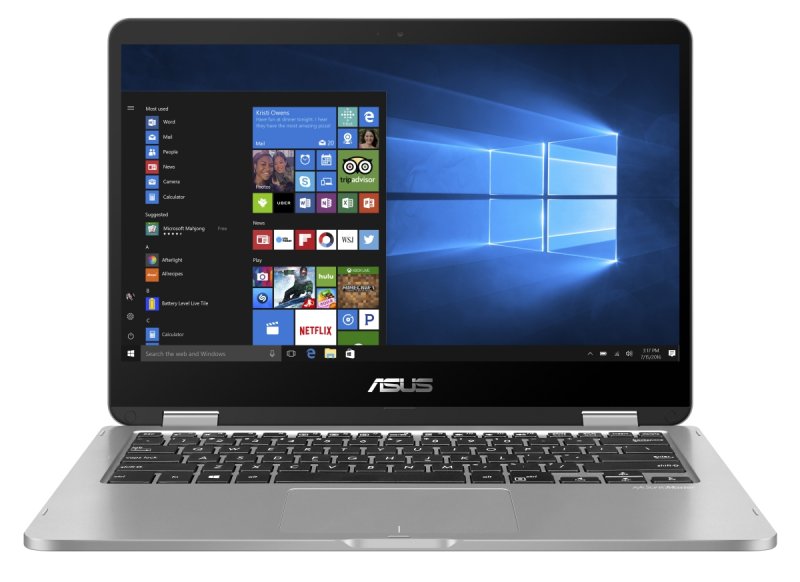 ASUS Vivobook Flip 14/ TP401/ N5030/ 14"/ 1366x768/ T/ 4GB/ 128GB eMMC/ UHD/ W11S/ Silver/ 2R - obrázek produktu