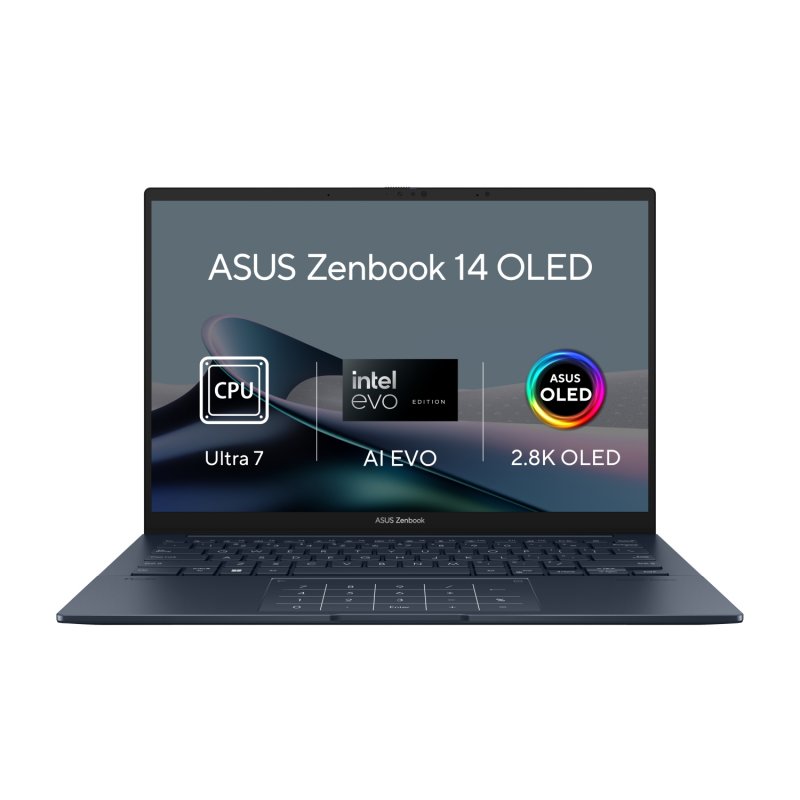 ASUS Zenbook 14 OLED/ UX3405MA/ U7-155H/ 14"/ 2880x1800/ T/ 16GB/ 1TB SSD/ Arc Xe/ W11H/ Blue/ 2R - obrázek produktu