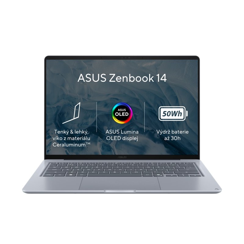 ASUS Zenbook 14 modrý - Snapdragon X, 8 GB, 256 GB SSD, 14", Windows 11 Home - obrázek produktu