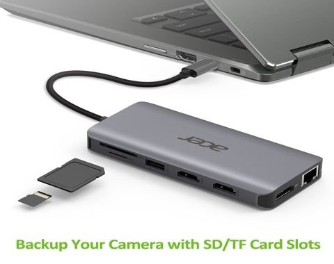 Acer 12in1 USB-C dongle (USB,HDMI,PD,CD,DP,RJ45) - obrázek č. 2