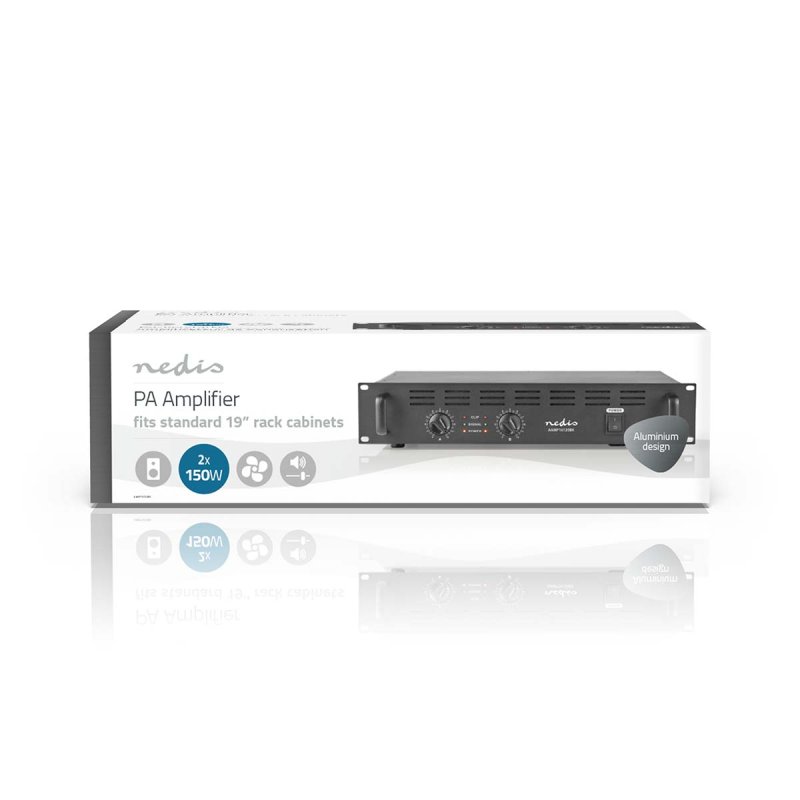 PA Zesilovač | RMS na výstupu: 2x 100 W @ 8 Ohm / 2x 150 W @ 4 Ohm  AAMP16120BK - obrázek č. 6