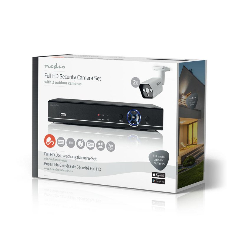 Sada Bezpečnostního Záznamníku CCTV | Včetně 2 kamer | Full HD | Včetně 1TB HDD - obrázek č. 5