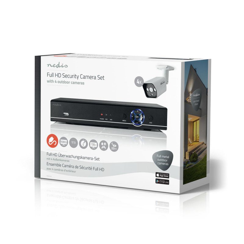 Sada Bezpečnostního Záznamníku CCTV | Včetně 4 kamer | Full HD | Včetně 1TB HDD - obrázek č. 5