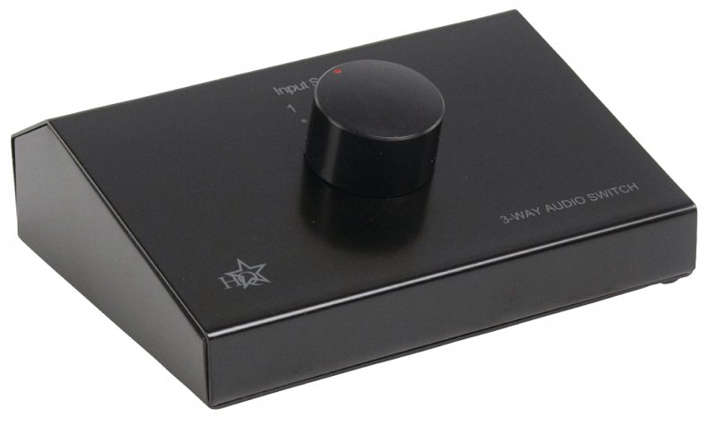Analogový Audio Přepínač 3x (2x RCA Zásuvka) - 2x RCA Zásuvka Černá - obrázek č. 4