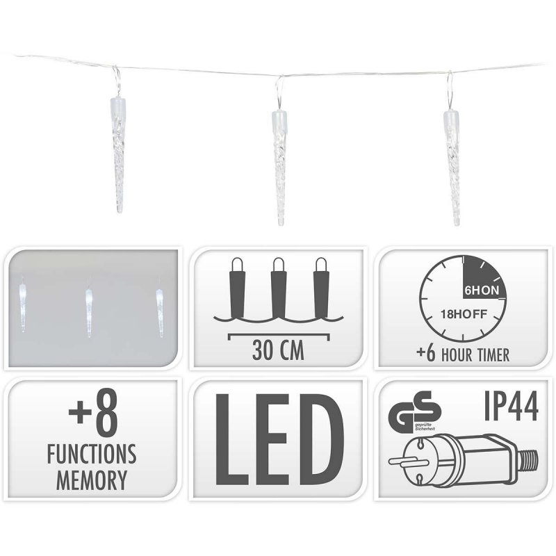 ICICLE LIGHTING | 40 LED | 6 METER LIGHTING | WHITE - obrázek produktu