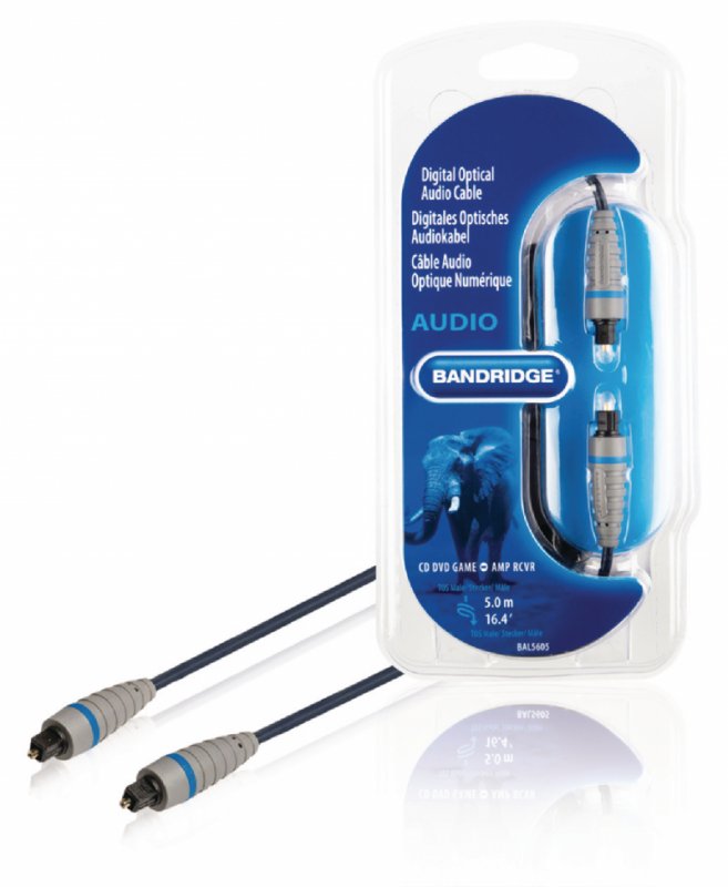 Digitální Audio Kabel Toslink (M) - Toslink (M) 5.00 m Modrá - obrázek produktu