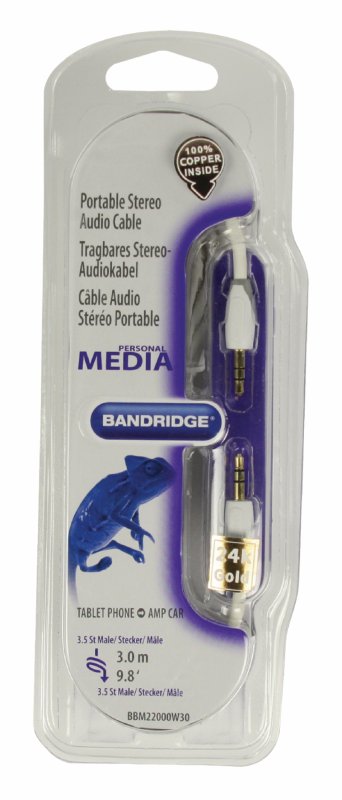 Stereo Audio Kabel 3.5mm Zástrčka - 3.5mm Zástrčka 3.00 m Bílá - obrázek č. 4