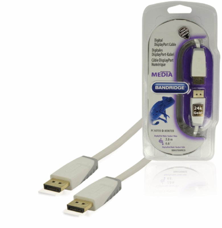 Kabel DisplayPort DisplayPort Zástrčka - DisplayPort Zástrčka 2.00 m Bílá - obrázek produktu