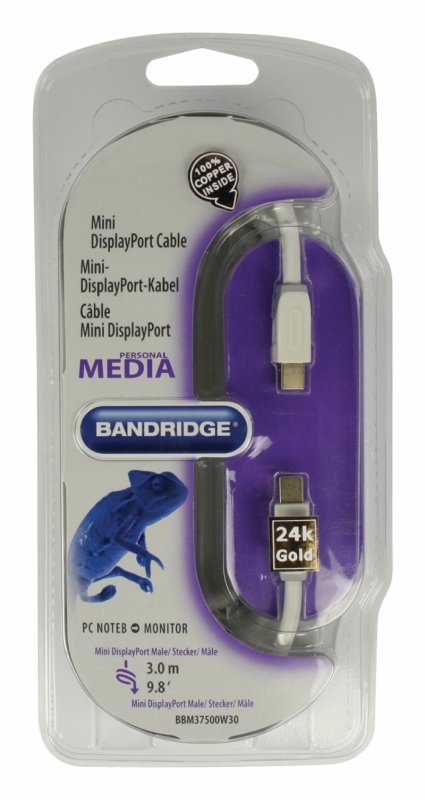 Kabel Mini DisplayPort Mini DisplayPort Zástrčka - Mini DisplayPort Zástrčka 3.00 m Bílá - obrázek č. 4