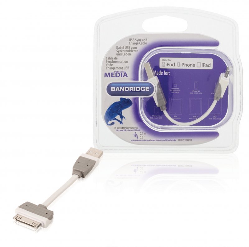 Synchronizační a Nabíjecí Kabel Apple Dock 30kolíkový - USB A Zástrčka 0.10 m Bílá BBM39100W01 - obrázek produktu