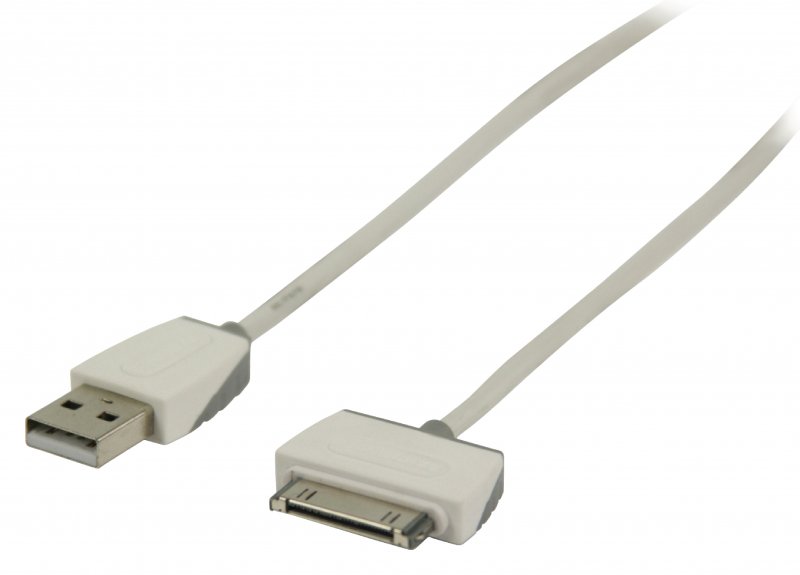 Synchronizační a Nabíjecí Kabel Apple Dock 30kolíkový - USB A Zástrčka 1.00 m Bílá - obrázek č. 3