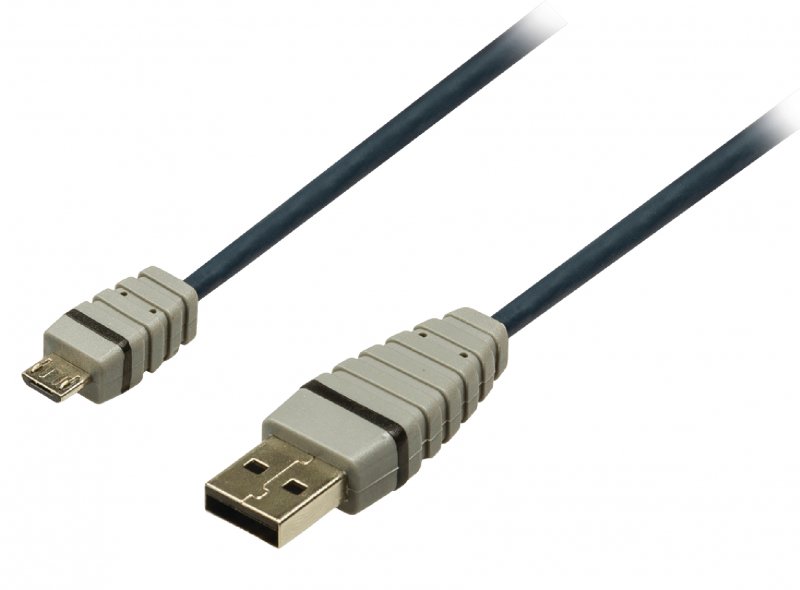 Kabel USB 2.0 USB A Zástrčka - Micro B Zástrčka Kulatý 2.00 m Modrá - obrázek č. 1