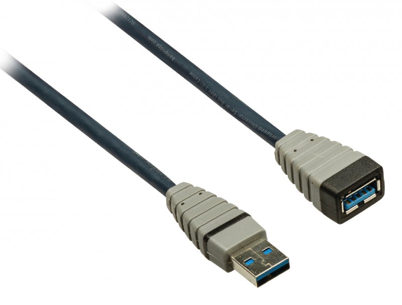 Prodlužovací Kabel USB 3.0 USB A Zástrčka - USB A Zásuvka Kulatý 1.00 m Modrá - obrázek č. 1