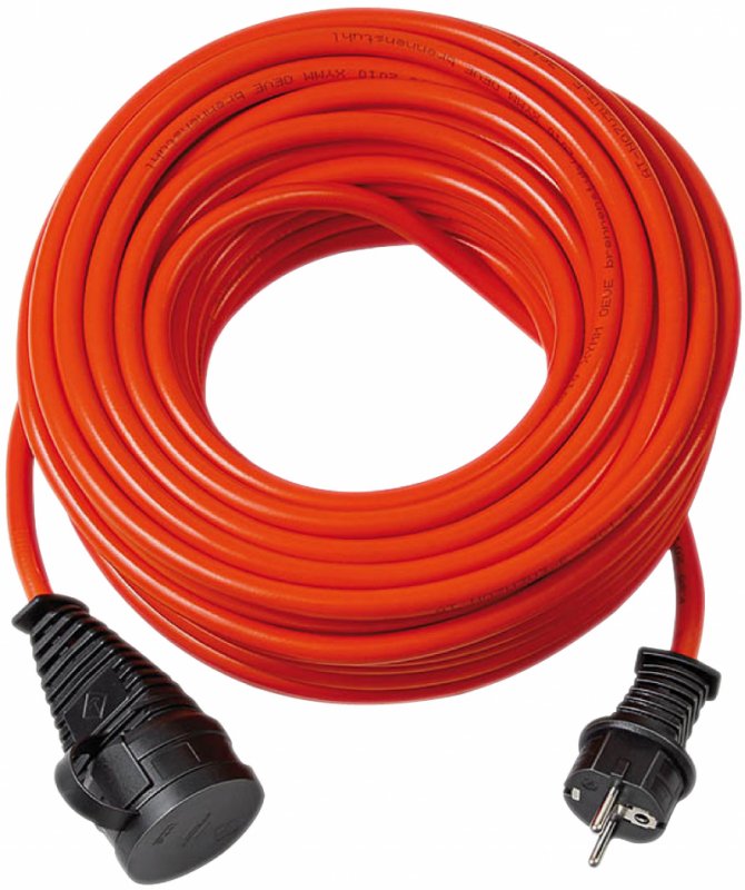 Venkovní prodlužovací kabel BREMAXX® (20m kabel v červené barvě, pro krátkodobé venkovní použití IP44, lze použít až do -35 ºC, - obrázek produktu