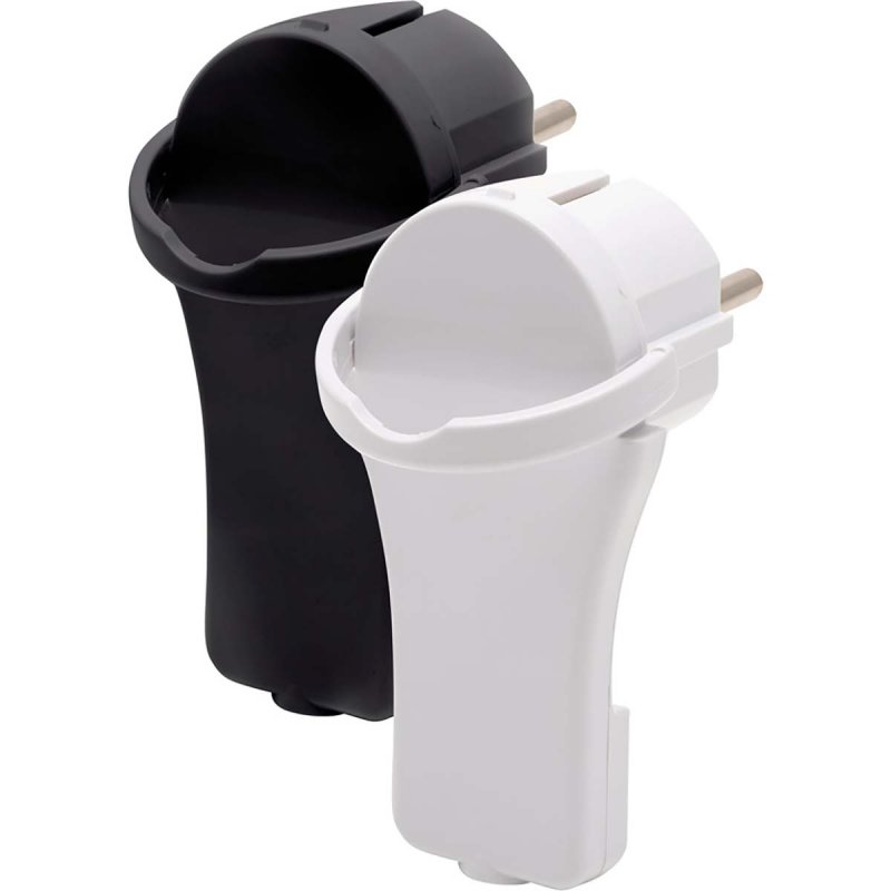 Plastový prodlužovací kabel s plochou zástrčkou (prodlužovací kabel plochý do interiéru s 3m kabelem) černý - obrázek č. 1