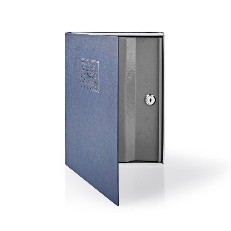 Trezor | Book Safe | Zámek | Vnitřní | Velký | Vnitřní objem: 2.8 l | 2 klíče | Modrá / Stříbrná - obrázek č. 2