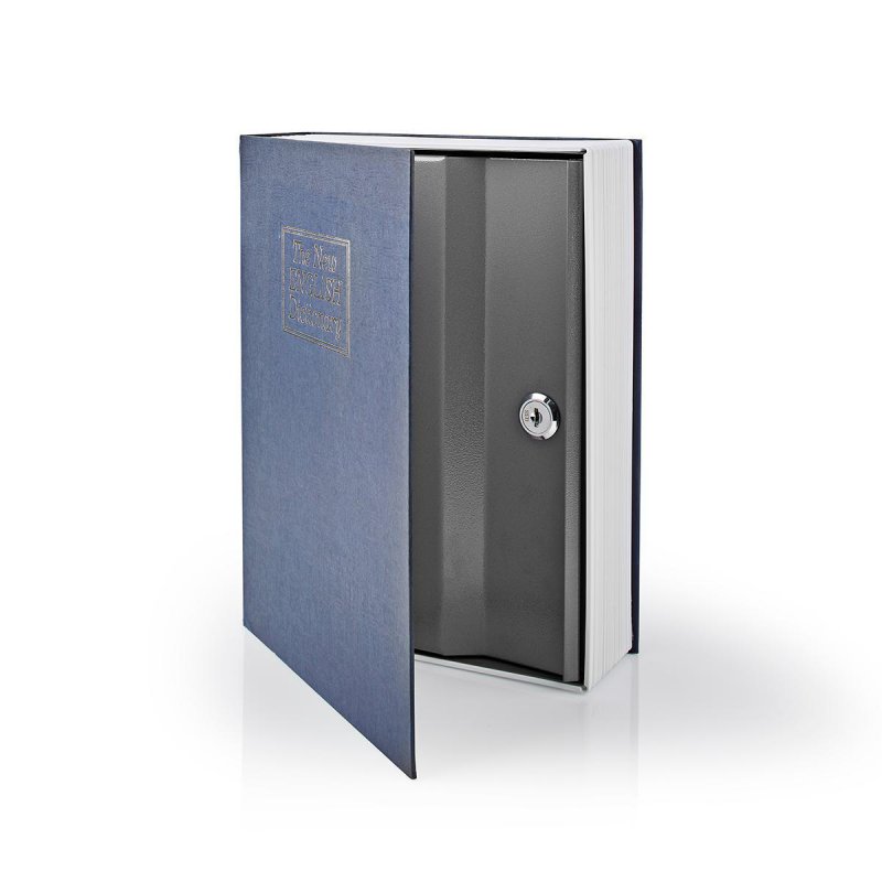 Trezor | Book Safe | Zámek | Vnitřní | Velký | Vnitřní objem: 2.8 l | 2 klíče | Modrá / Stříbrná - obrázek č. 6