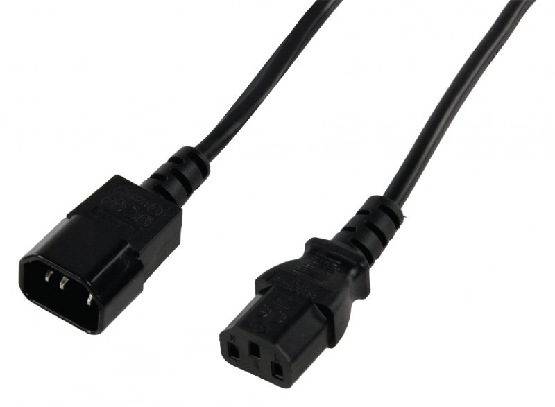 Napájecí Prodlužovací Kabel IEC-320-C14 - IEC-320-C13 2.00 m Černá - obrázek č. 2