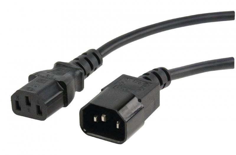 Napájecí Prodlužovací Kabel IEC-320-C14 - IEC-320-C13 2.00 m Černá - obrázek č. 1