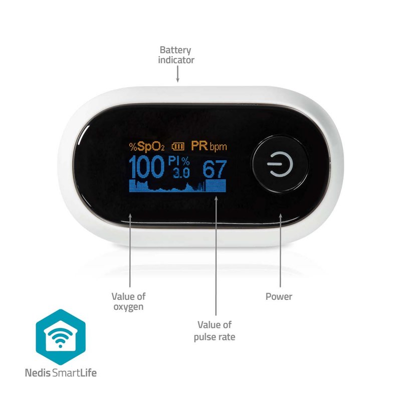 SmartLife Pulzní Oxymetr | Bluetooth  BTHOX10WT - obrázek č. 14