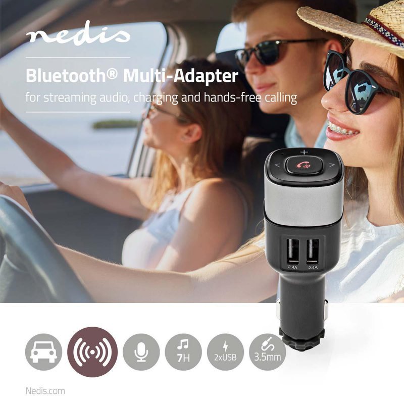 Bluetooth® Multi Adaptér | Výstupní konektor: 1x 3,5 mm | SBC | 7 hrs | Vestavěný mikrofon | Ovládání Hlasitosti | Funkce automa - obrázek č. 1