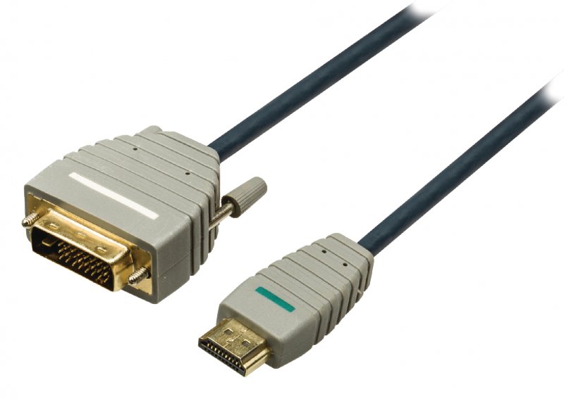 High Speed HDMI Kabel HDMI Konektor - DVI-D 24+1p Zástrčka 2.00 m Modrá - obrázek č. 1