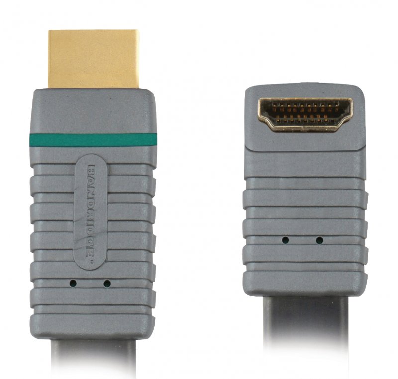 High Speed HDMI Kabel s Ethernetem HDMI Konektor - HDMI Konektor Úhlový, 90° 1.00 m Modrá - obrázek č. 3