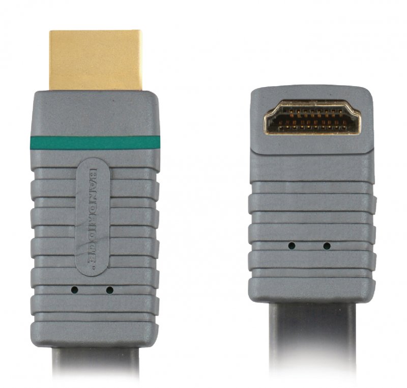High Speed HDMI Kabel s Ethernetem HDMI Konektor - HDMI Konektor Úhlový, 270° 1.00 m Modrá - obrázek č. 3