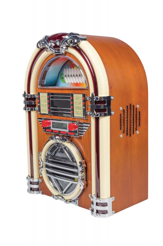 Stolní Rádio Jukebox FM / AM CD Hnědá - obrázek produktu