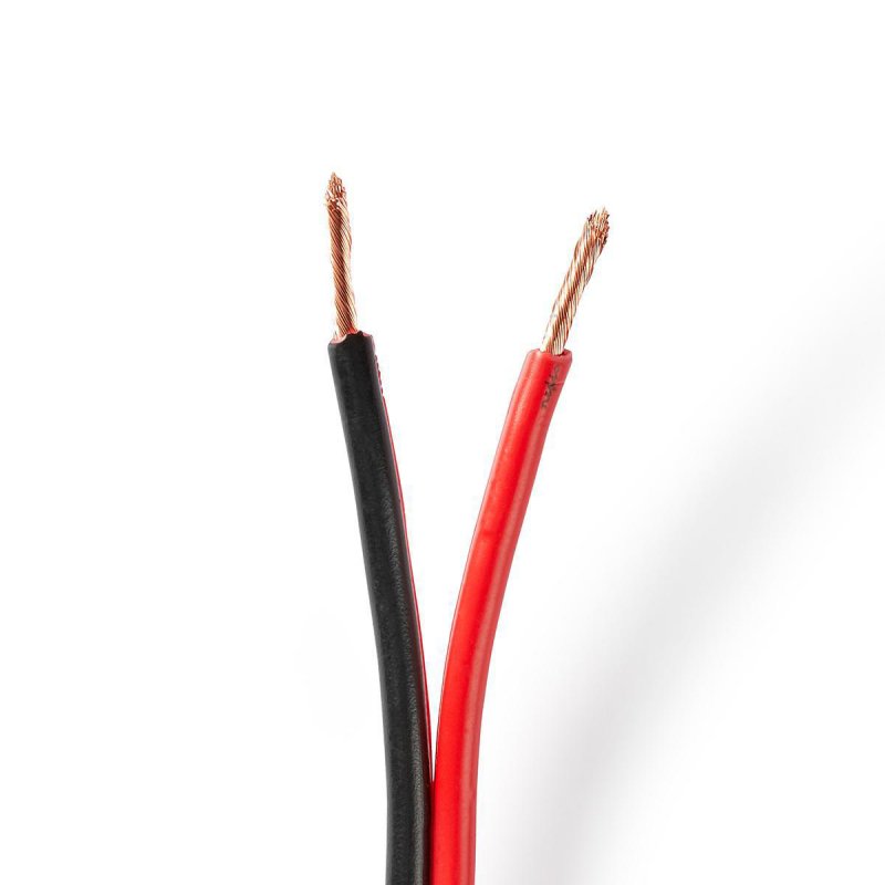 Repro kabel | 2x 2.50 mm² | Měď | 15.0 m | Kulatý | PVC | Černá/Červená | Role - obrázek produktu