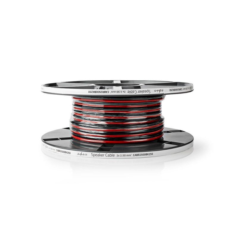 Repro kabel | 2x 2.50 mm² | Měď | 25.0 m | Kulatý | PVC | Černá / Červená | Role - obrázek č. 1