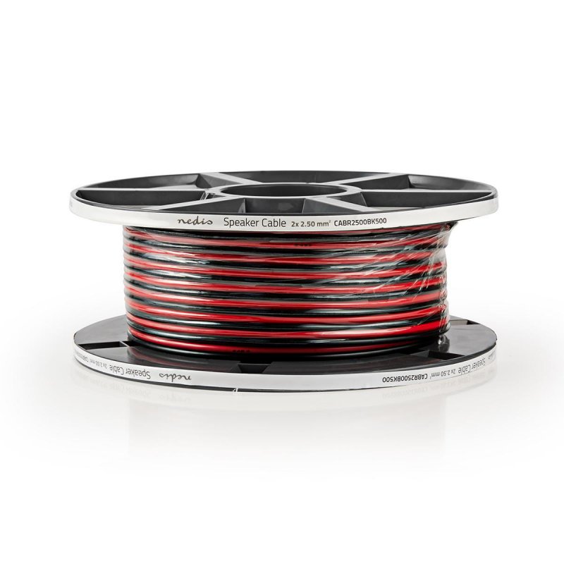Repro kabel | 2x 2.50 mm² | Měď | 50.0 m | Kulatý | PVC | Černá / Červená | Role - obrázek č. 2
