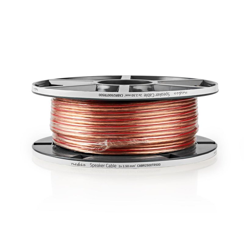 Repro kabel | 2x 2.50 mm² | Měď | 50.0 m | Kulatý | PVC | Transparentní | Role - obrázek č. 2