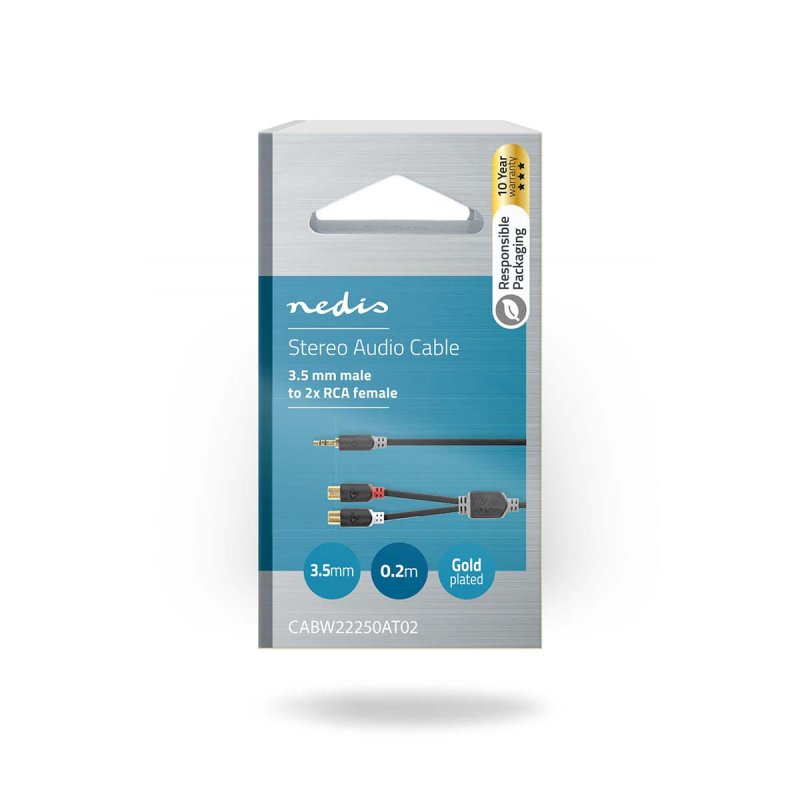 Stereo Audio Kabel | 3,5 mm Zástrčka  CABW22250AT02 - obrázek č. 2