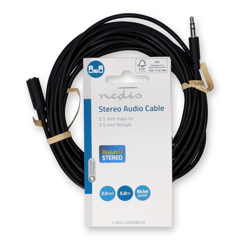 Stereo Audio Kabel | 3,5 mm Zástrčka  CAGL22050BK50 - obrázek č. 2